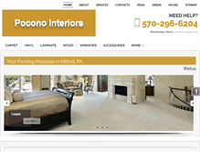 Tablet Screenshot of poconointeriorsonline.com